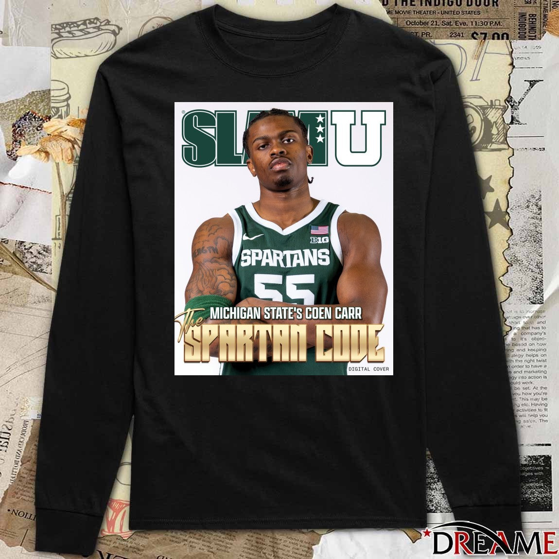 SLAM U Michigan State Spartans Coen Carr The Spartan Code Poster t-shirt