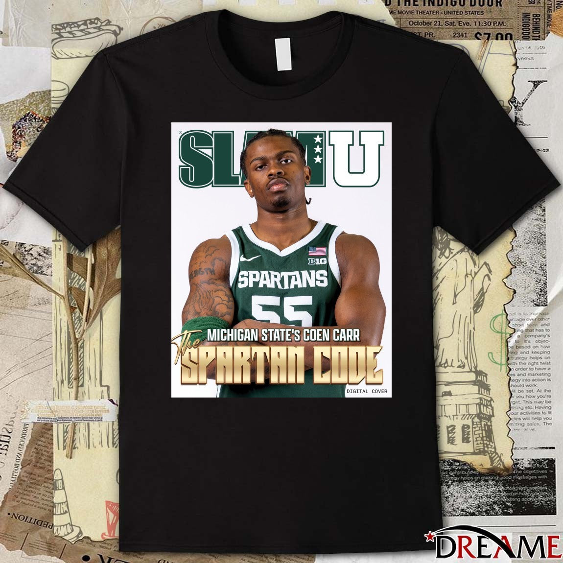 SLAM U Michigan State Spartans Coen Carr The Spartan Code Poster t-shirt
