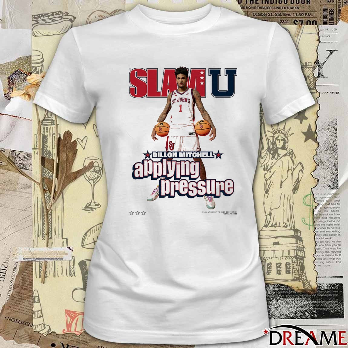 SLAM U St. John’s MBB Applying Pressure Dillon Mitchell t-shirt