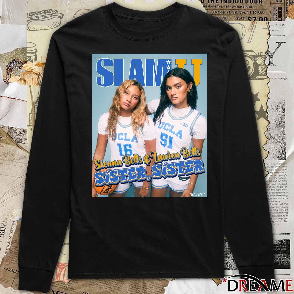 SLAM University magazine x UCLA basketball Sienna and Lauren Betts Sister Sister Poster t-shirt