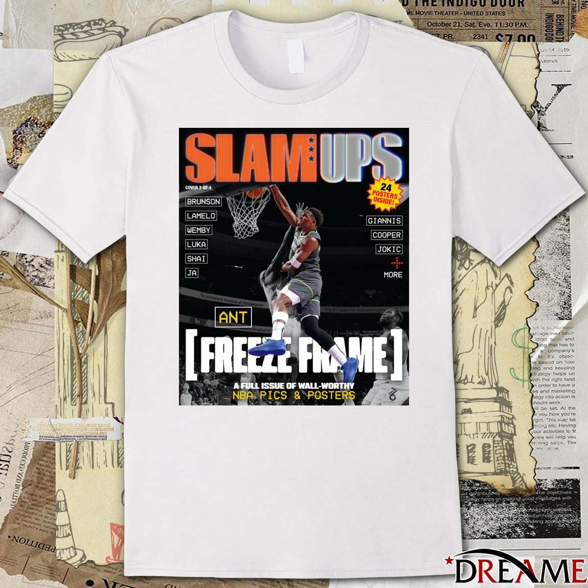 SLAM Ups Anthony Edwards Freeze Frame A Full Issue Of Wall Worthy Poster t-shirt