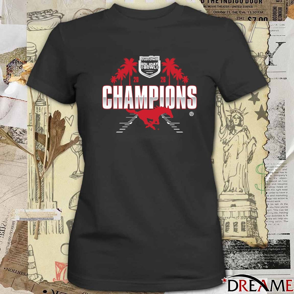 SMU Mustang 2026 Trust Will Holiday Bowl San Diego Champions t-shirt