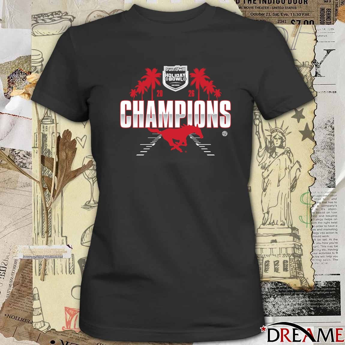 SMU Mustang 2026 Trust Will Holiday Bowl San Diego Champions t-shirt