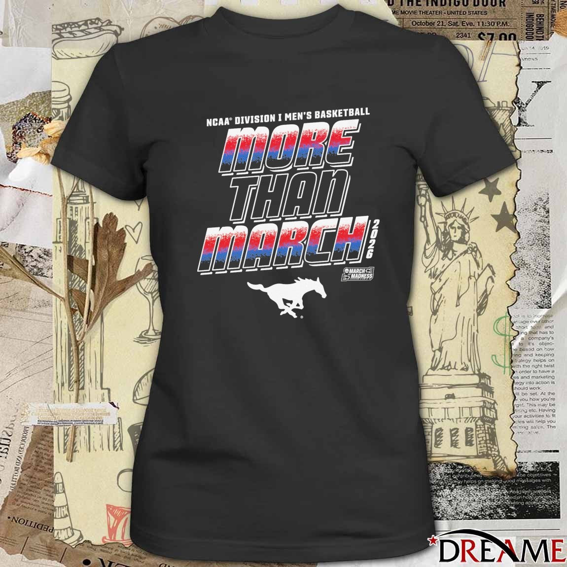 SMU Mustangs 2026 NCAA Division I Men’s Basketball More Than March t-shirt