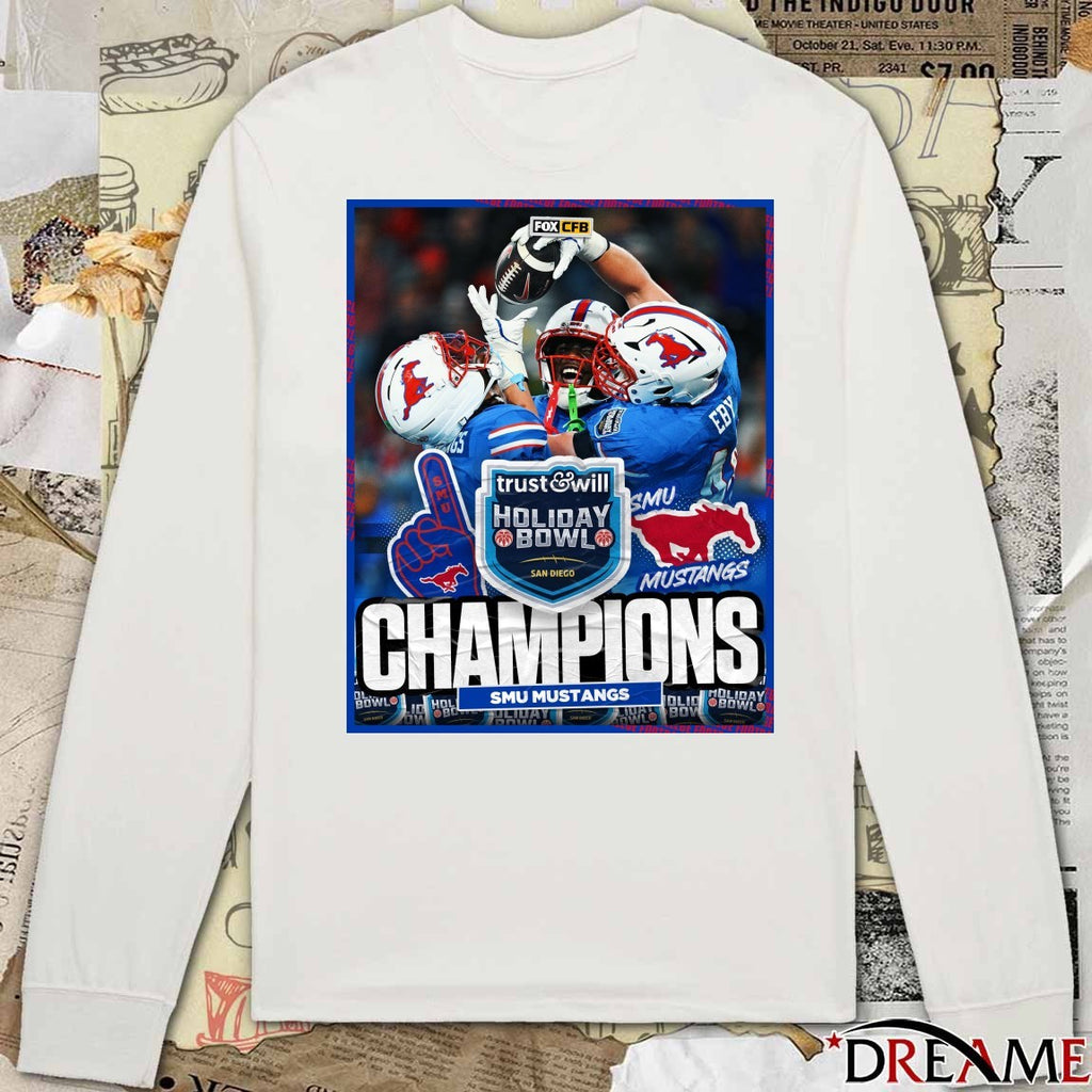 SMU Mustangs 2026 Trust Will Holiday Bowl Champions Poster t-shirt
