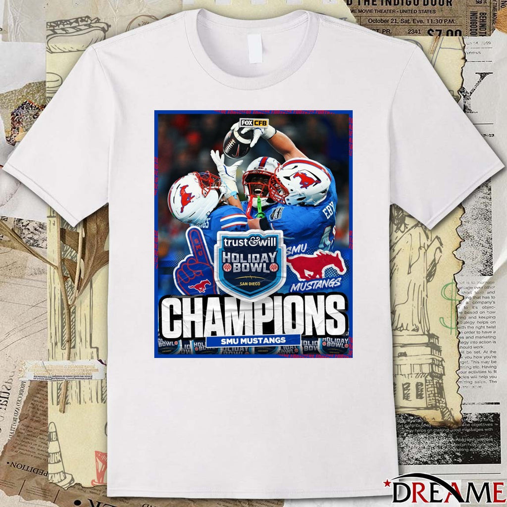 SMU Mustangs 2026 Trust Will Holiday Bowl Champions Poster t-shirt