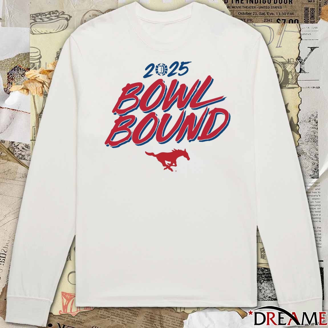 SMU Mustangs Football NCAA 2025 Bowl Bound t-shirt