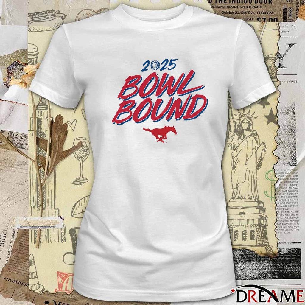 SMU Mustangs Football NCAA 2025 Bowl Bound t-shirt