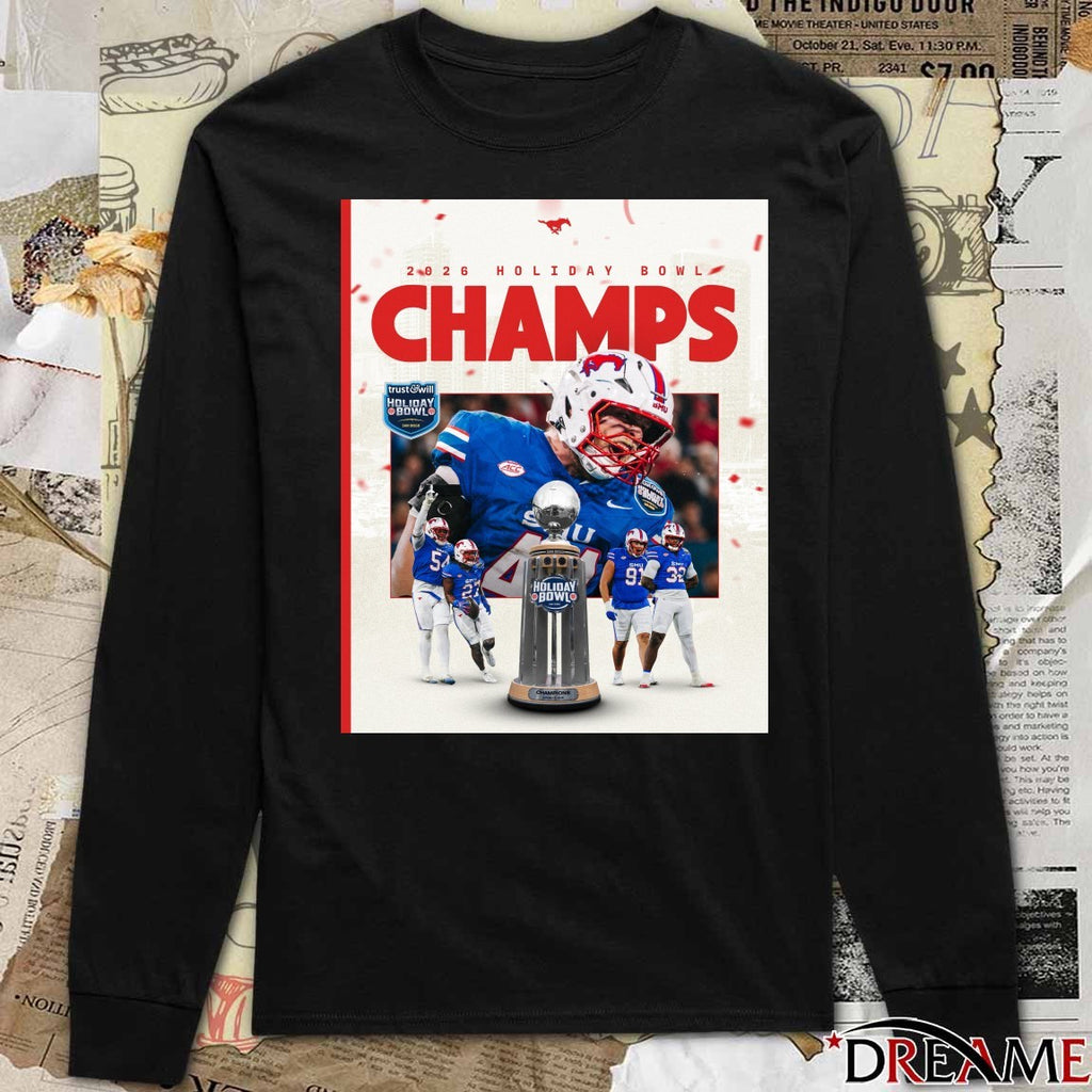 SMU Mustangs Holiday Bowl Champions January 2, 2026 Poster t-shirt