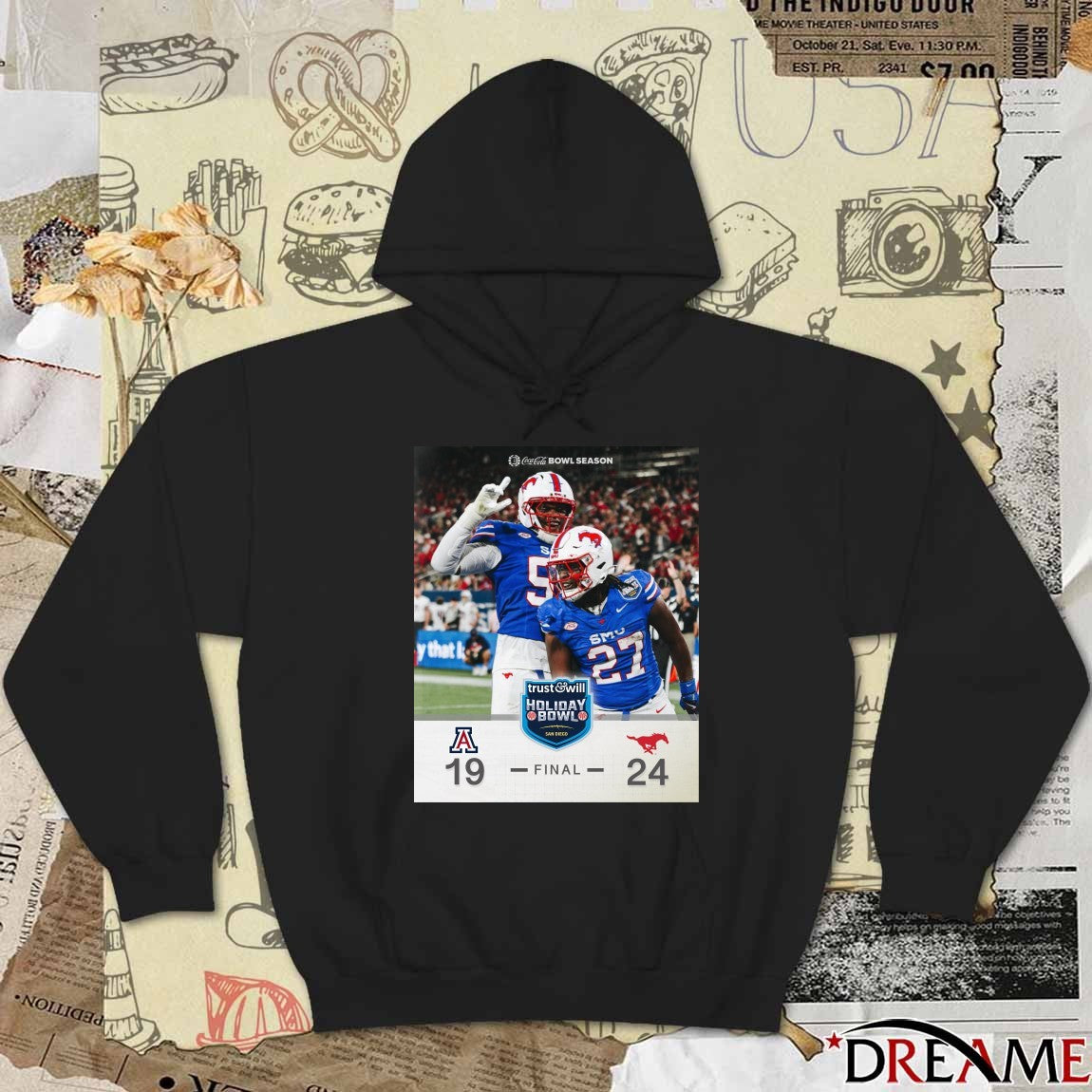 SMU Mustangs vs Arizona Wildcats 2026 Trust & Will Holiday Bowl Final Score 24 – 19 Poster t-shirt