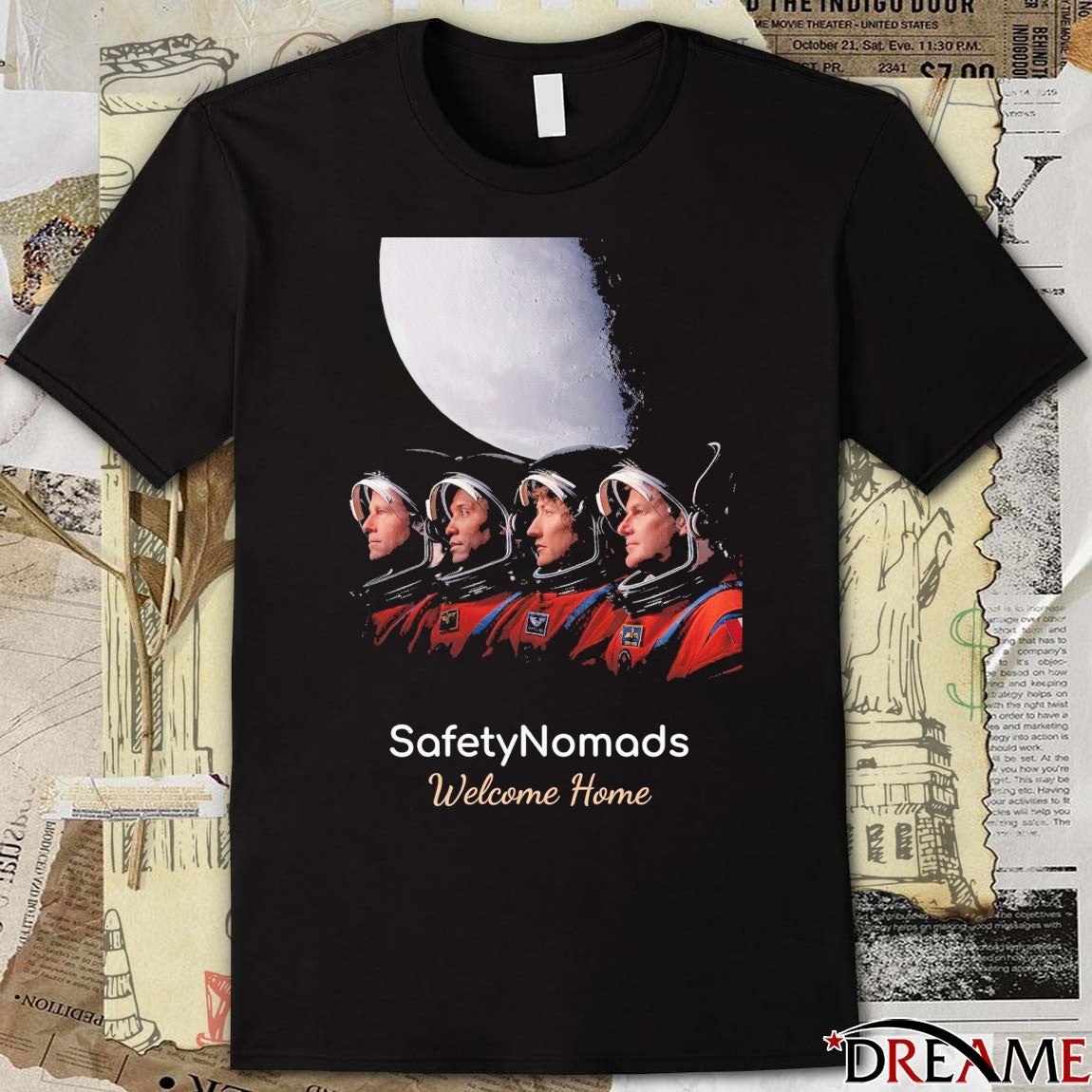 Safety Nomads Welcome Home Reid Wiseman, Victor Glover, Christina Koch, and Jeremy Hansen t-shirt