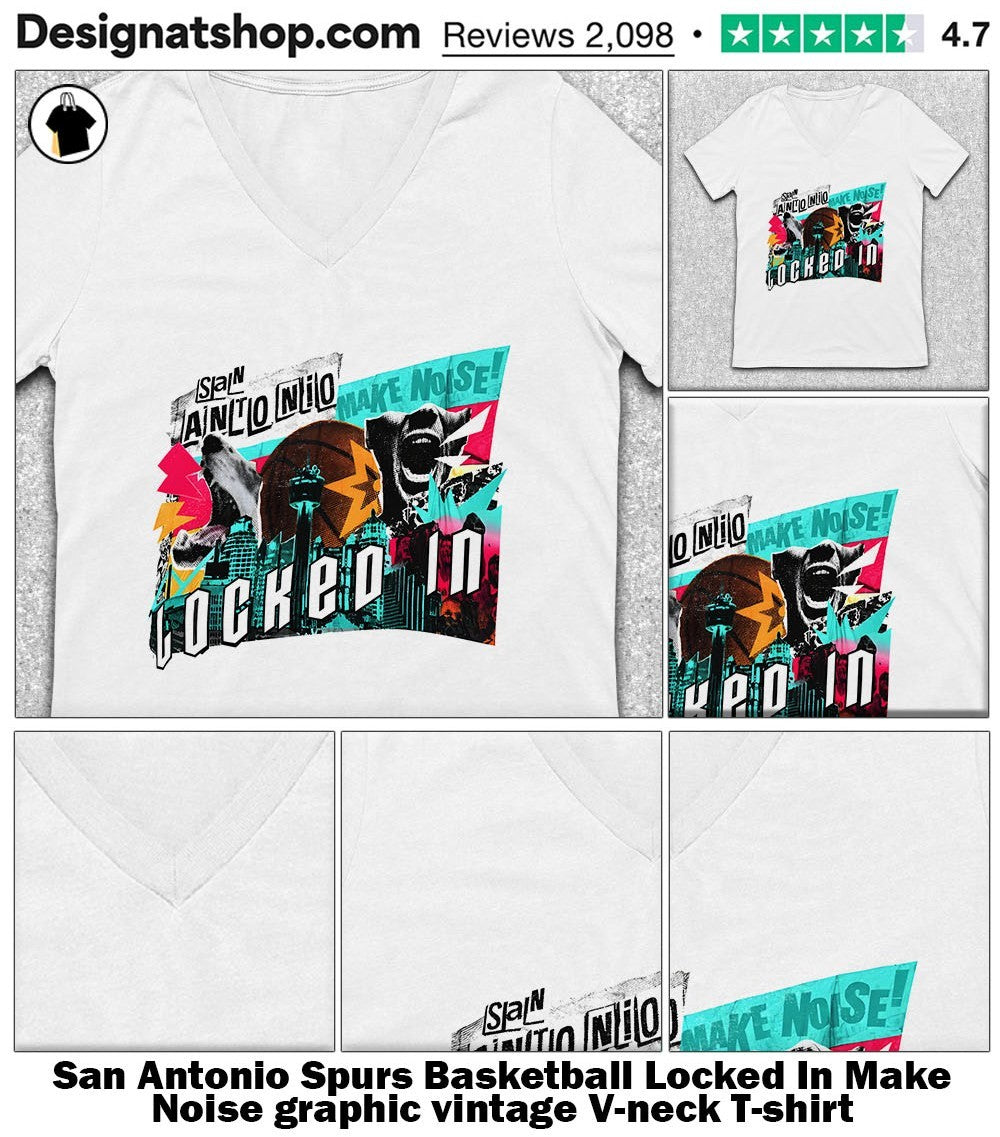 San Antonio Spurs Basketball Locked In Make Noise graphic vintage shirt