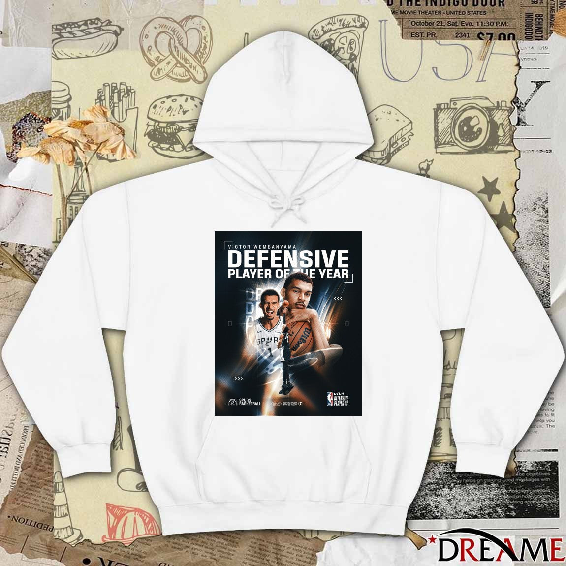 San Antonio Spurs Victor Wembanyama Kia NBA Defensive Player of the Year 2025-26 Poster t-shirt