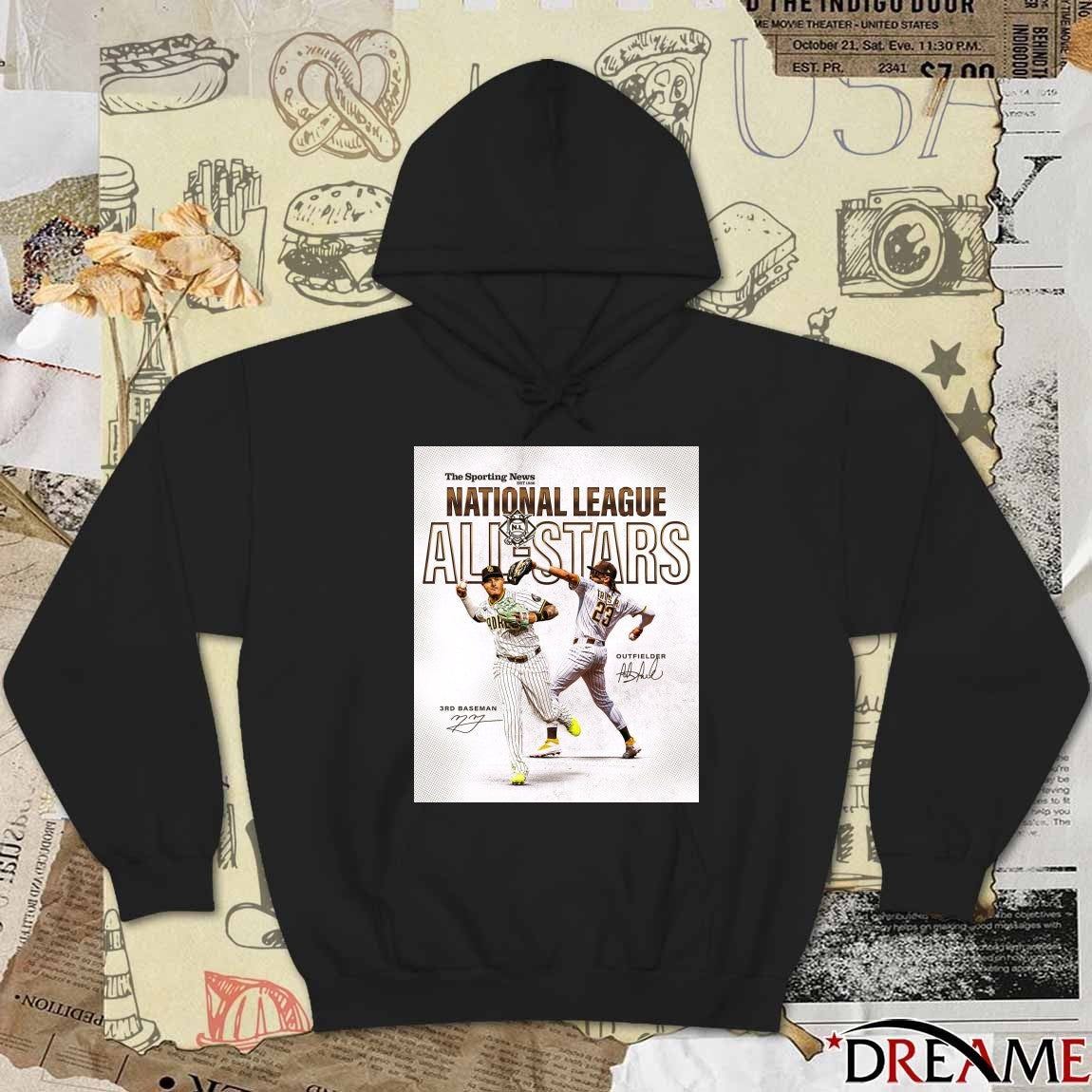 San Diego Padres Congratulations to Manny and Fernando NL All-Stars Signatures Poster t-shirt