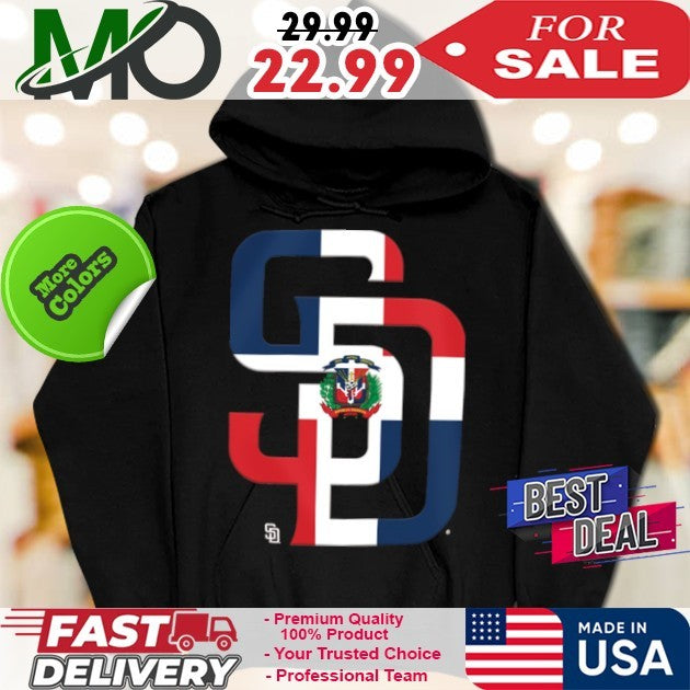 San Diego Padres New Era Brown Dominican Republic Flag Logo New 2025 T-Shirt