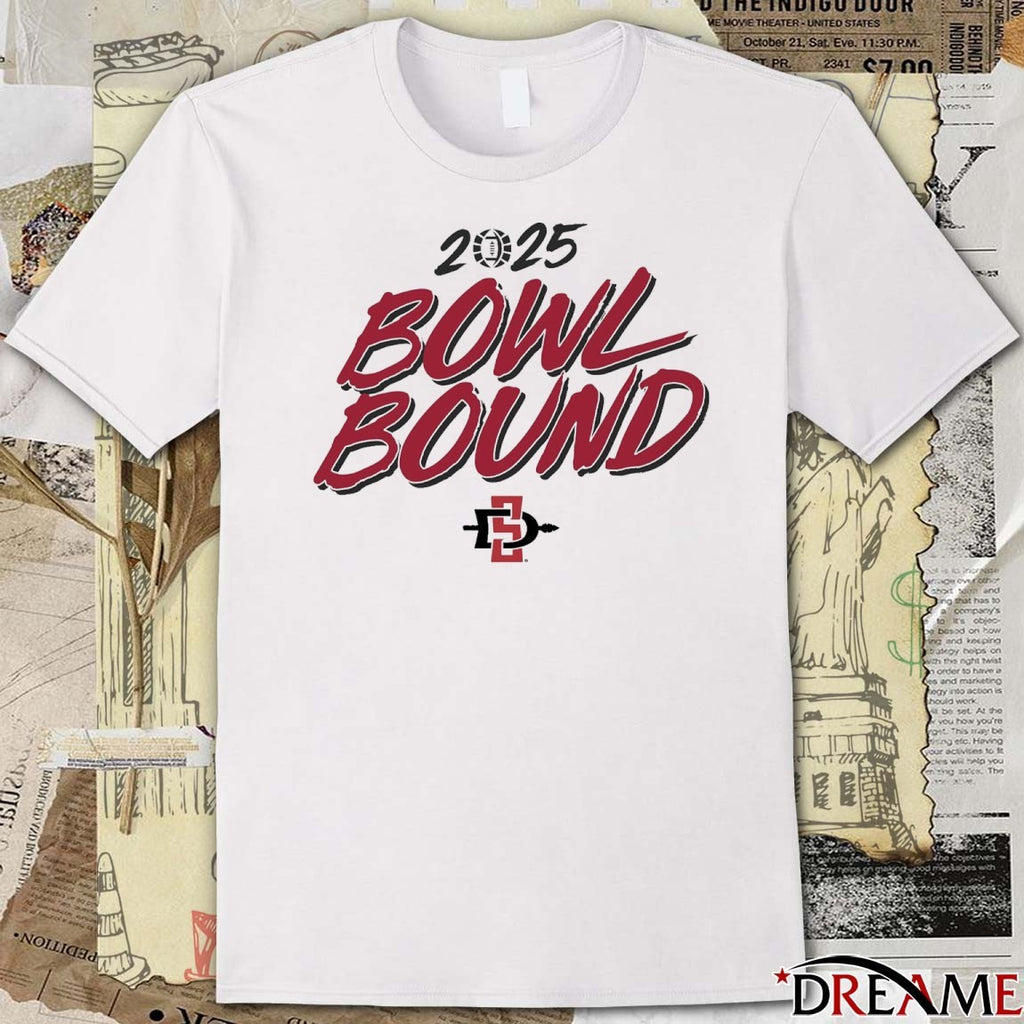 San Diego State Aztecs Football NCAA 2025 Bowl Bound t-shirt