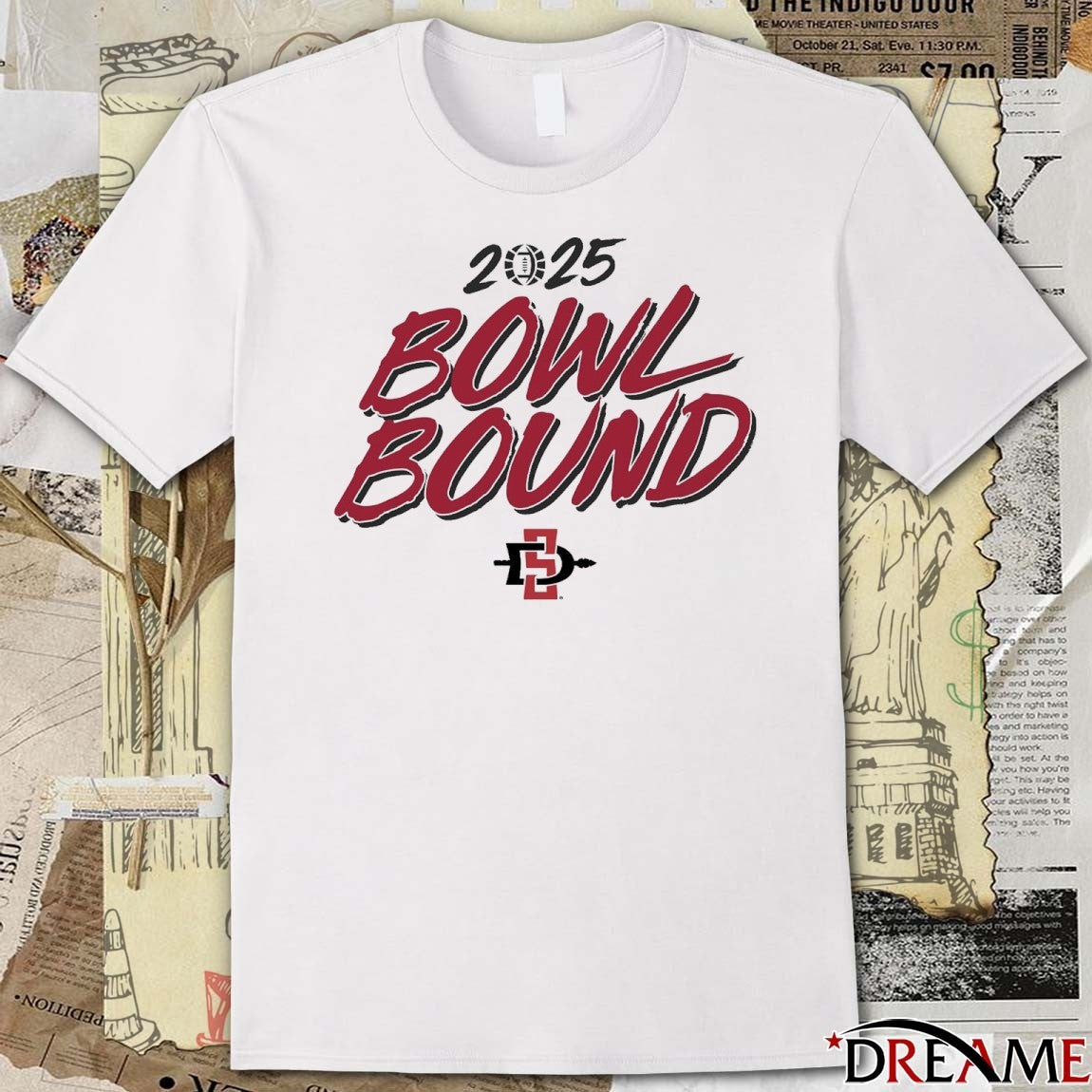 San Diego State Aztecs Football NCAA 2025 Bowl Bound t-shirt