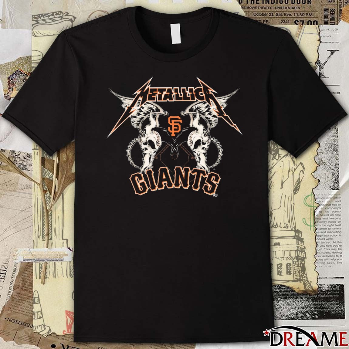 San Francisco Giants MLB Baseball Metallica Wings 2025 t-shirt