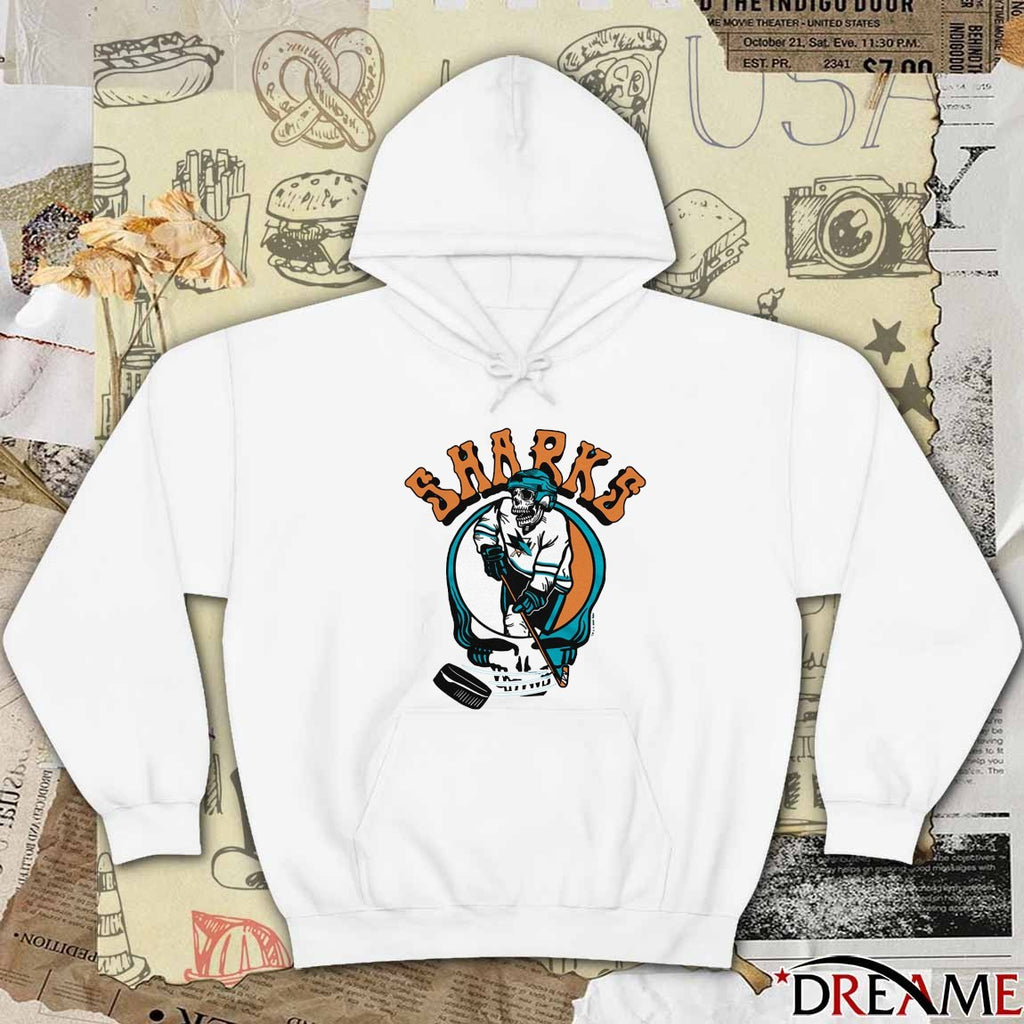 San Jose Sharks Homage Grateful Dead 2025 t-shirt