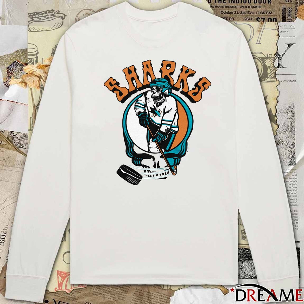 San Jose Sharks Homage Grateful Dead 2025 t-shirt