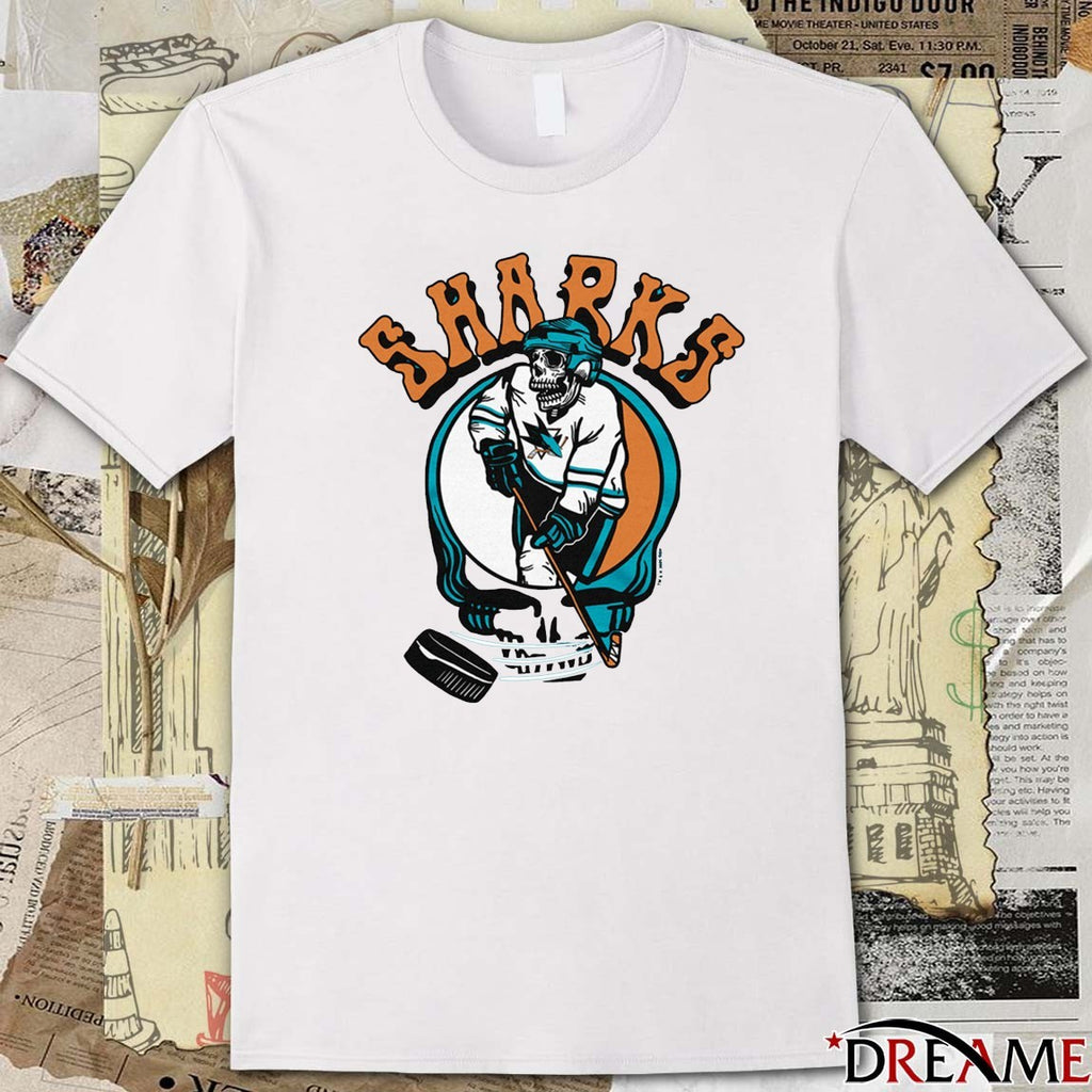 San Jose Sharks Homage Grateful Dead 2025 t-shirt