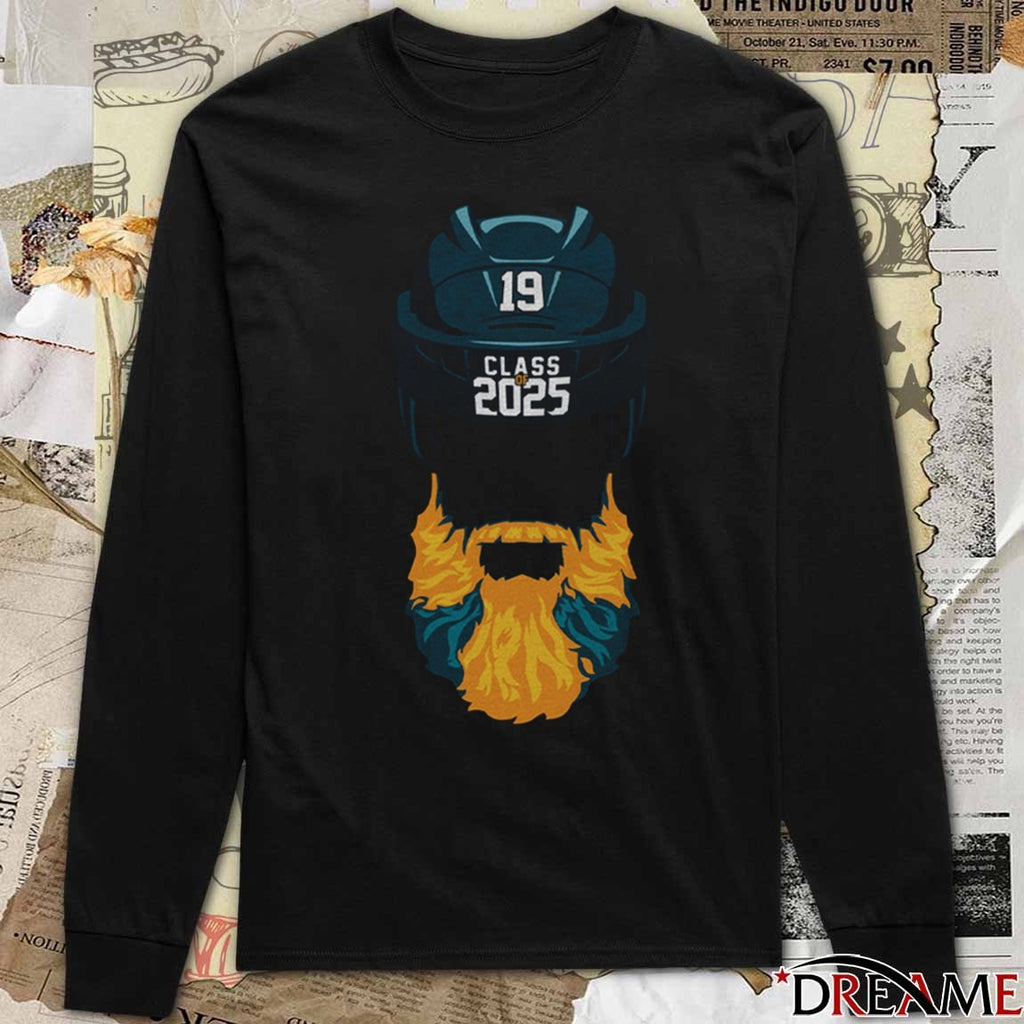 San Jose Sharks Jumbo Joe 19 Hall of Fame Beard Black t-shirt