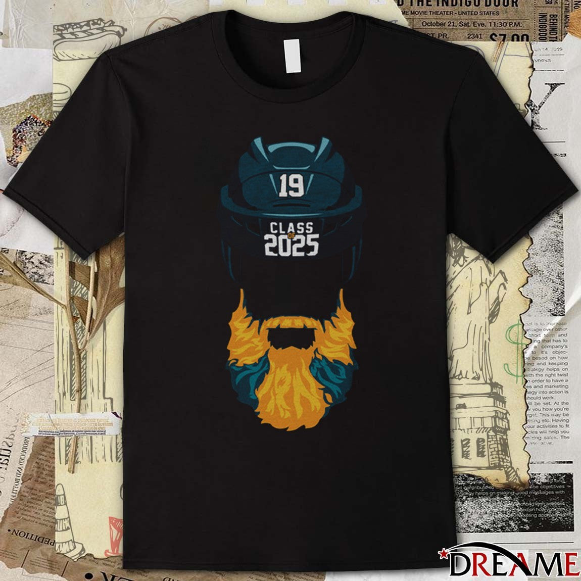 San Jose Sharks Jumbo Joe 19 Hall of Fame Beard Black t-shirt