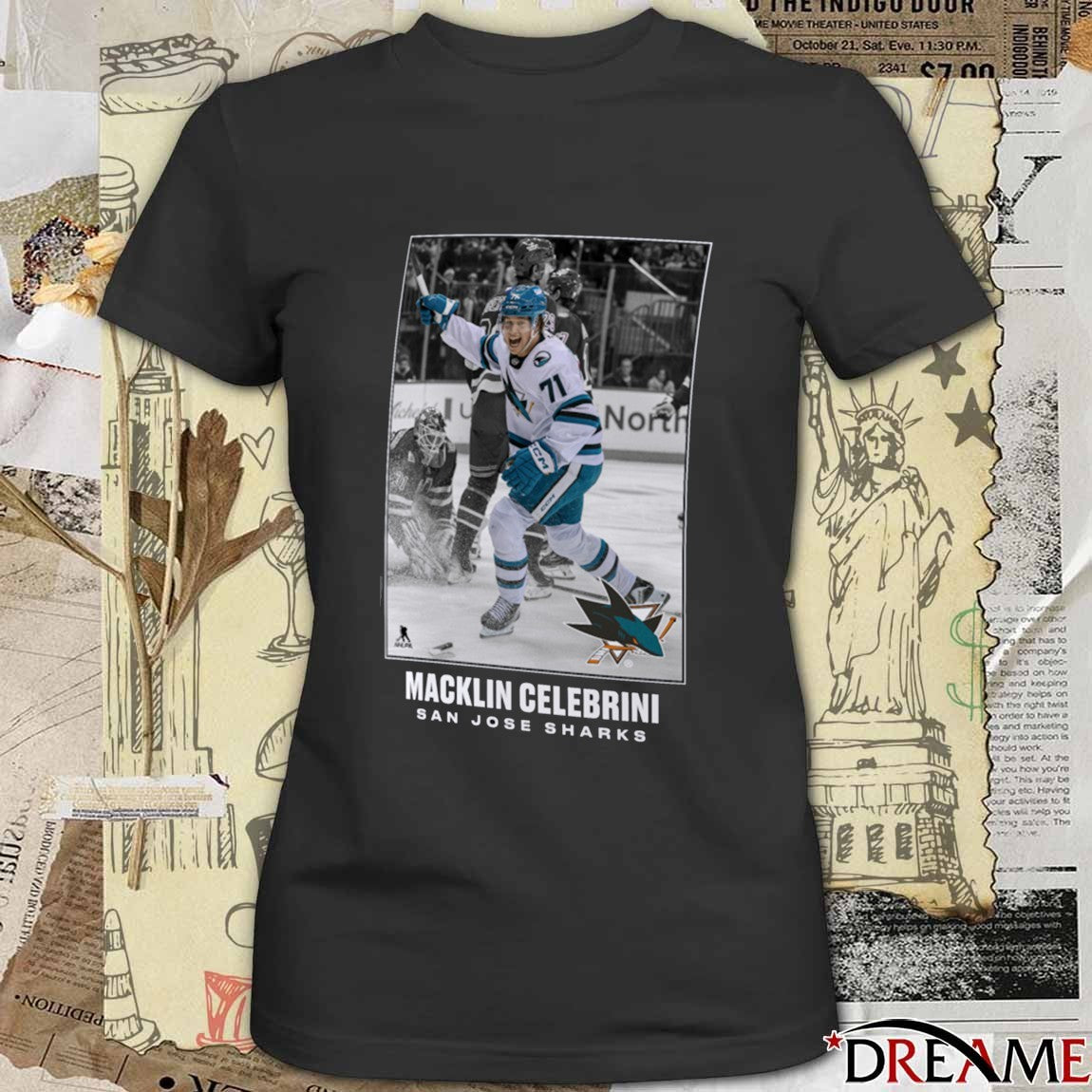 San Jose Sharks Macklin Celebrini 2025 NHL Moments Legacy t-shirt