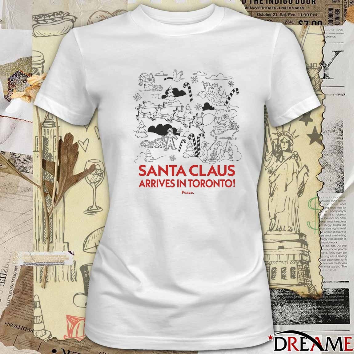 Santa Claus Arrives in Toronto 2025 Christmas t-shirt