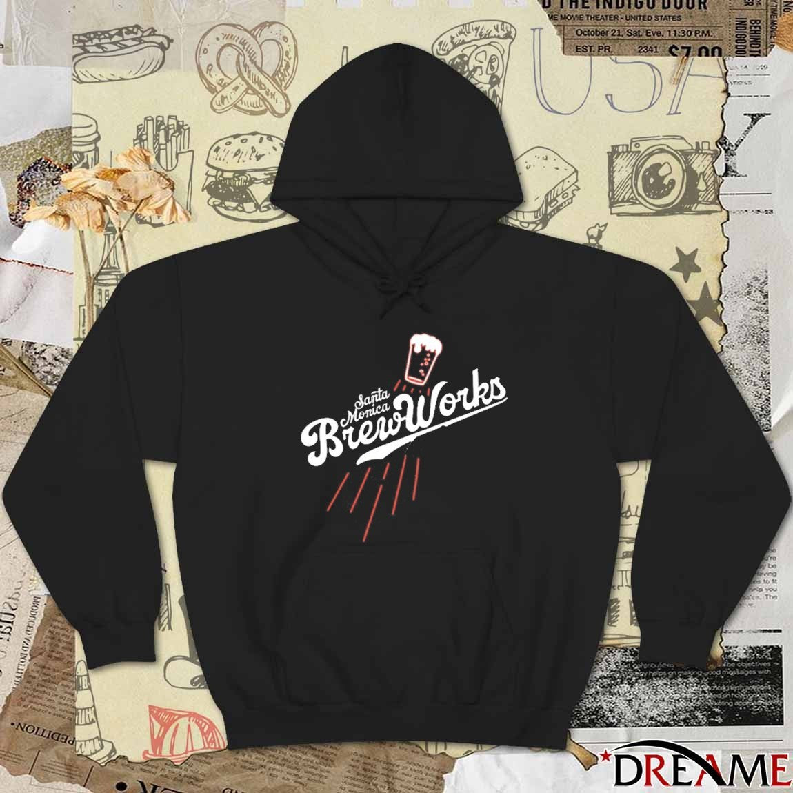 Santa Monica Brew Works Beach Brewed Baseball 2025 t-shirt