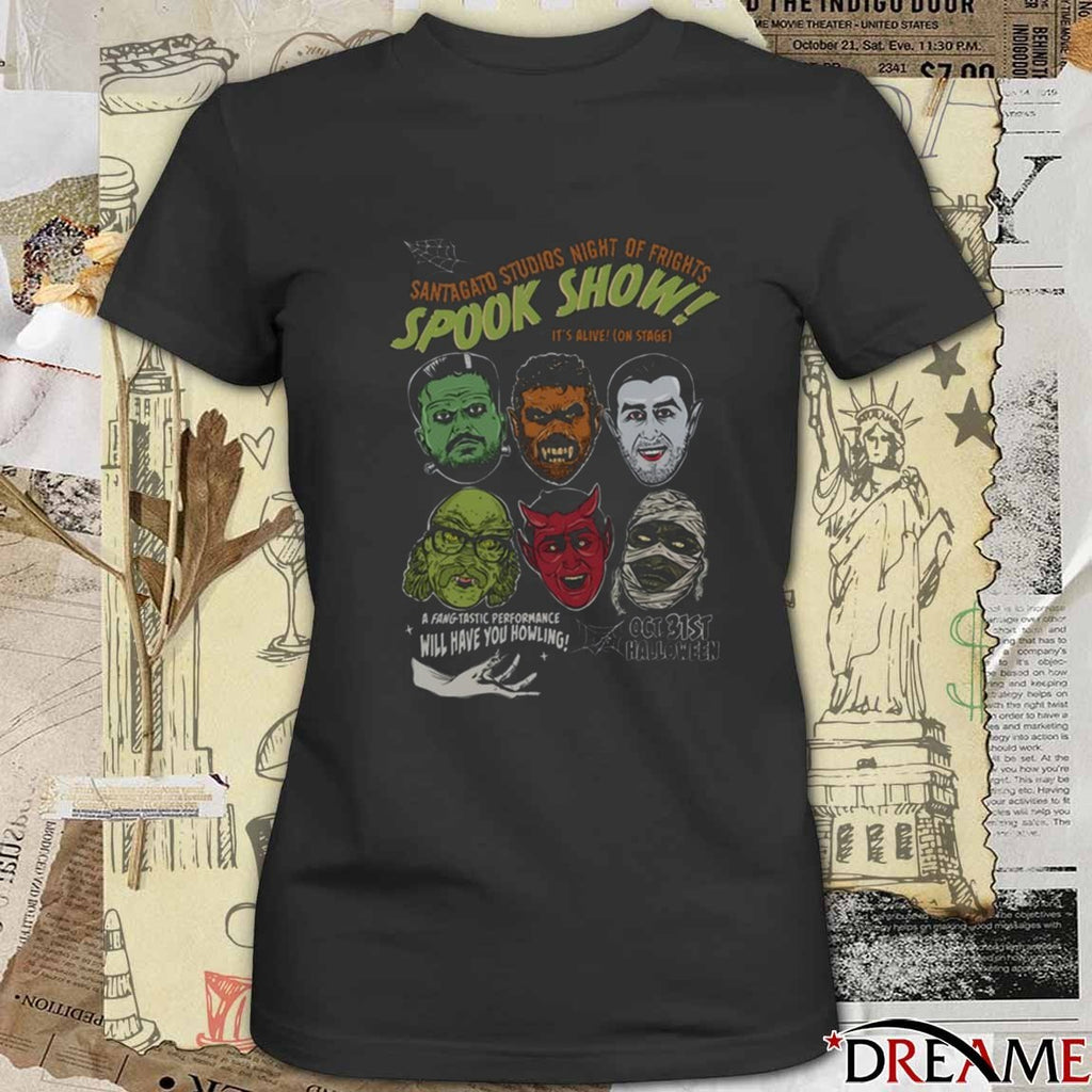 Santagato Studios Night Of Frights Spook Show Monster Mash October 31st 2025 Halloween t-shirt