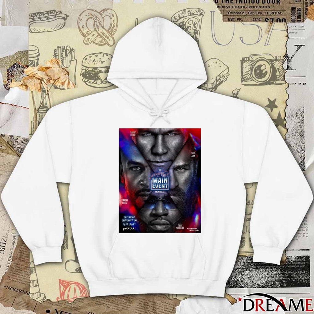 Saturday Night’s Main Event Randy Orton vs. Trick Williams vs. Damian Priest vs. Sami Zayn January 24 2026 Poster t-shirt