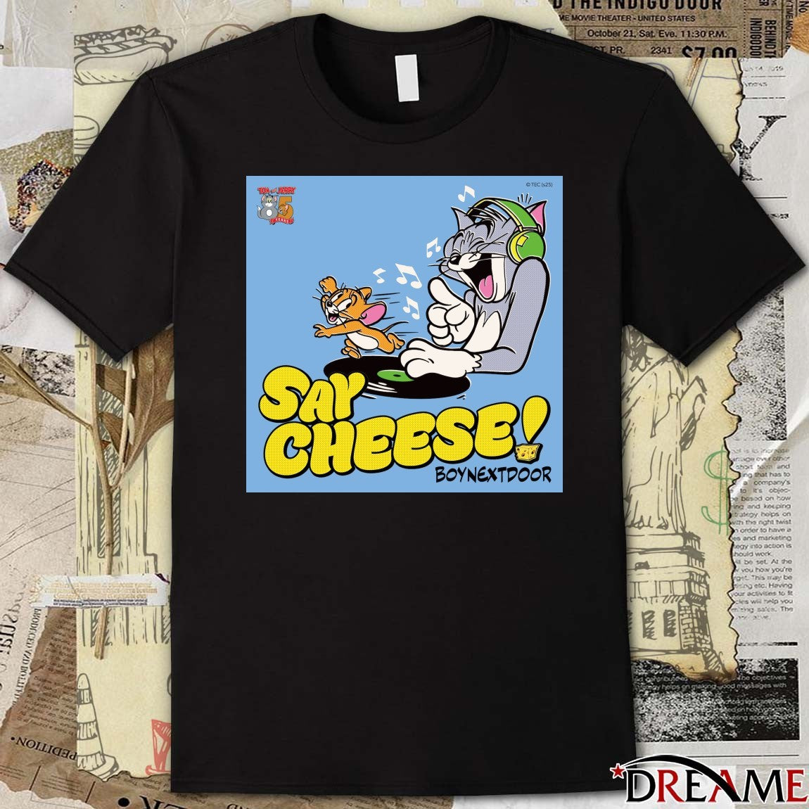 Say Cheese Boynextdoor K-pop Group Tom And Jerry t-shirt