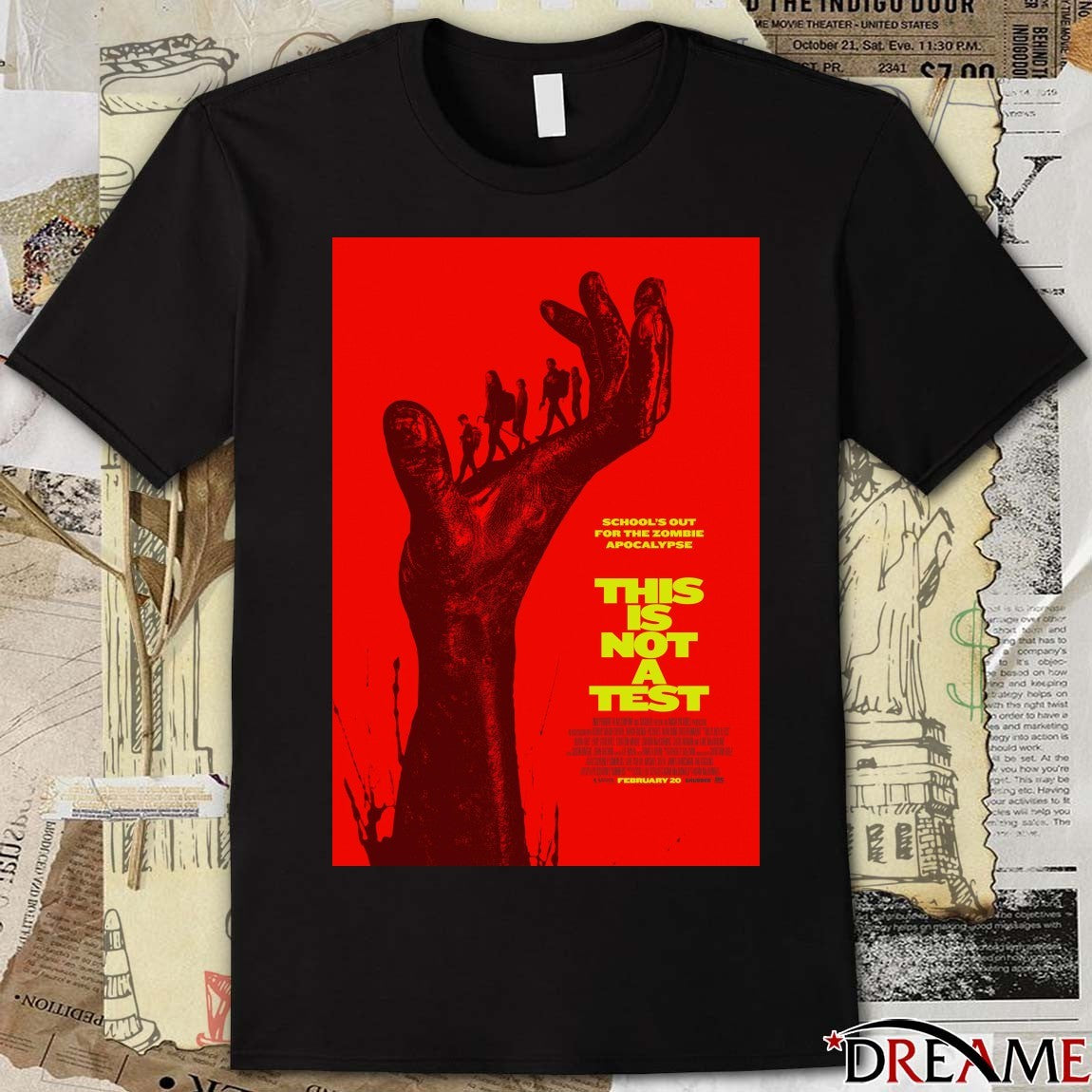 School’s Out For The Zombie Apocalypse This Is Not A Test Poster t-shirt