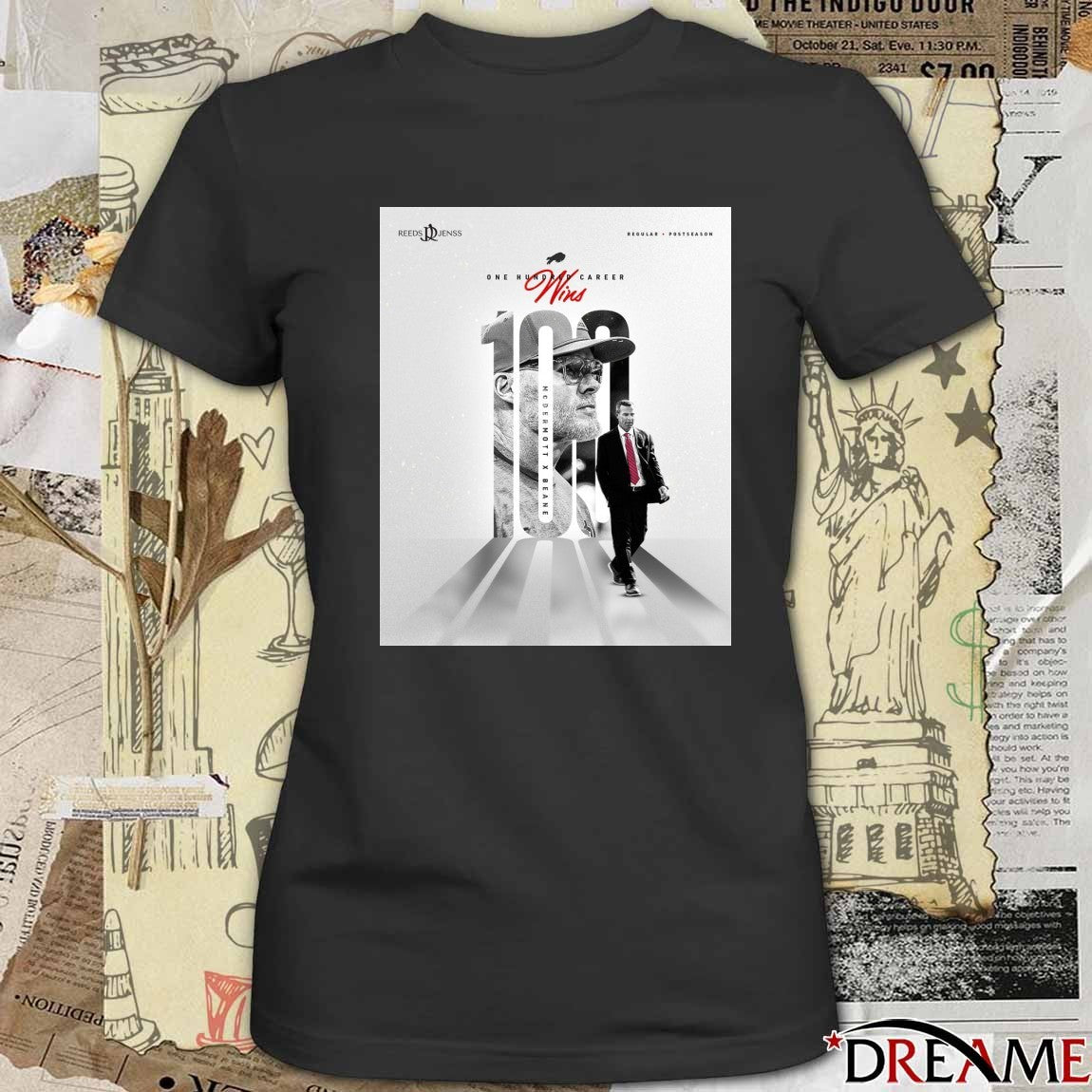 Sean McDermott and Brandon Beane Buffalo One Hundred Career Wins Poster t-shirt