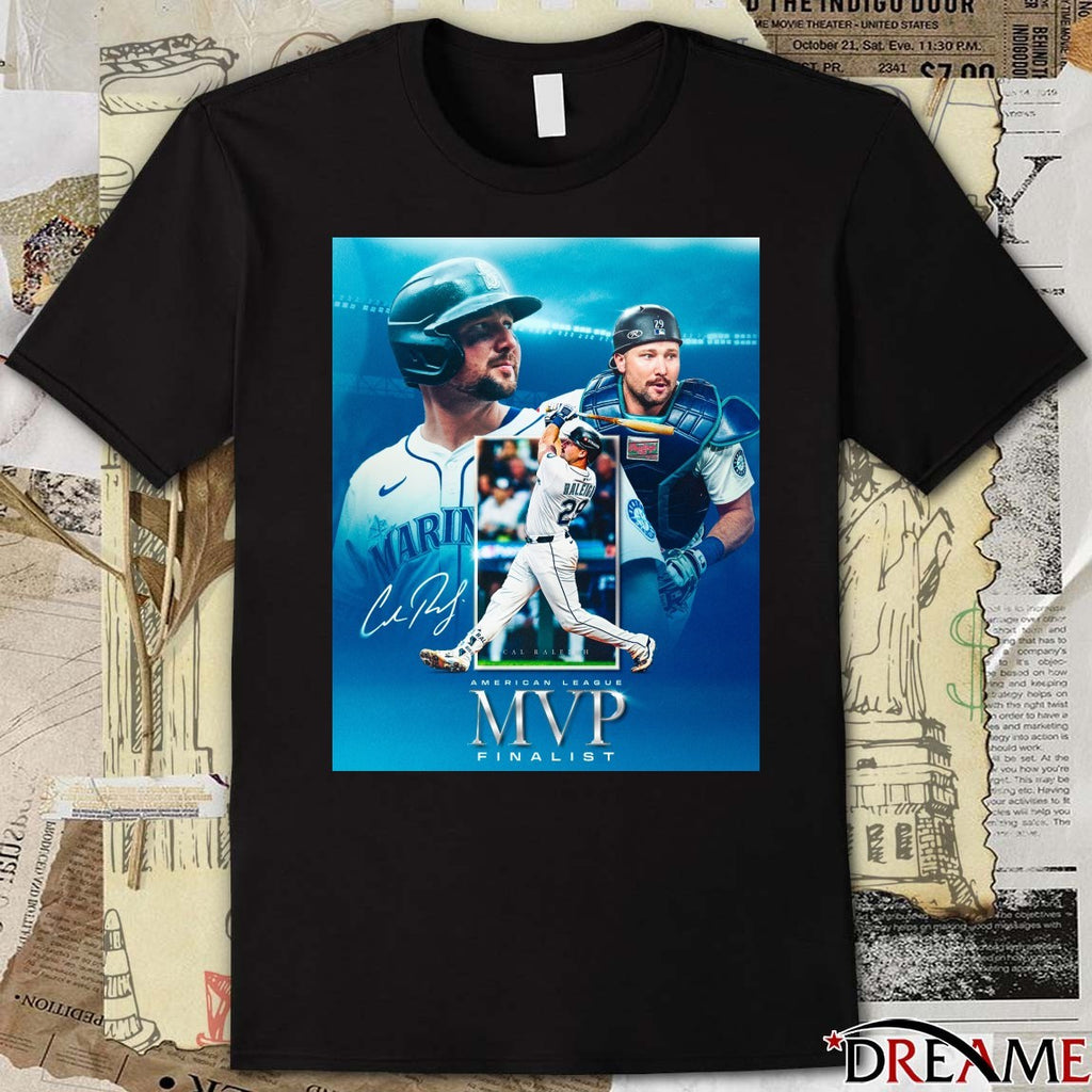 Seattle Mariners Cal Raleigh 2025 American League Most Valuable Player MVP Award Finalist Poster t-shirt