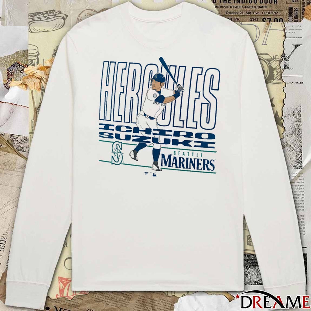 Seattle Mariners MLB Ichiro Suzuki Hercules Cooperstown Player t-shirt