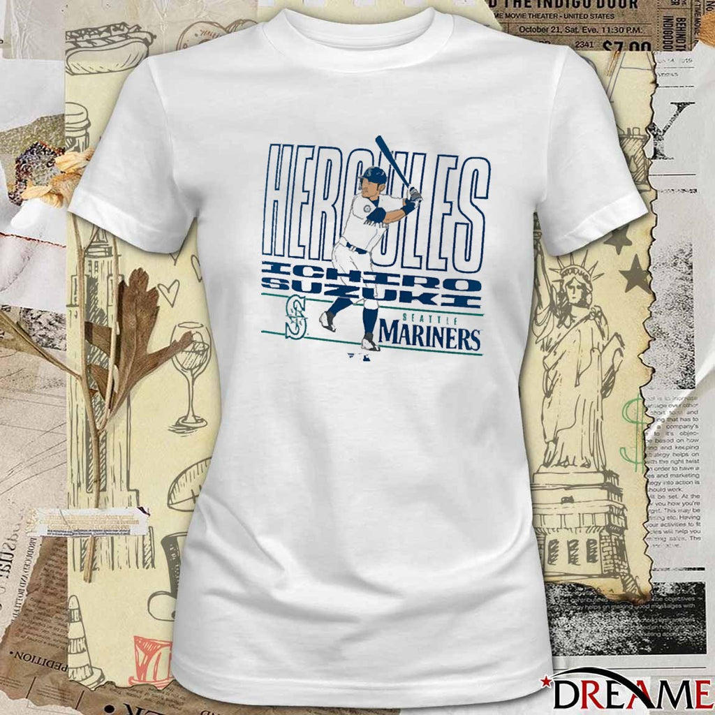 Seattle Mariners MLB Ichiro Suzuki Hercules Cooperstown Player t-shirt