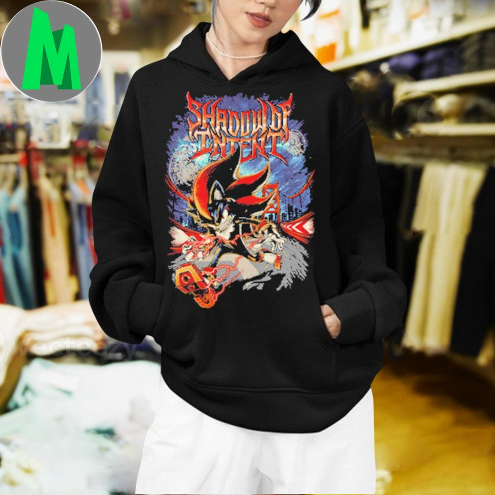 Shadow Of Intent Shadow the Hedgehog Metalcore Band T-Shirt Gaming Fan Tee