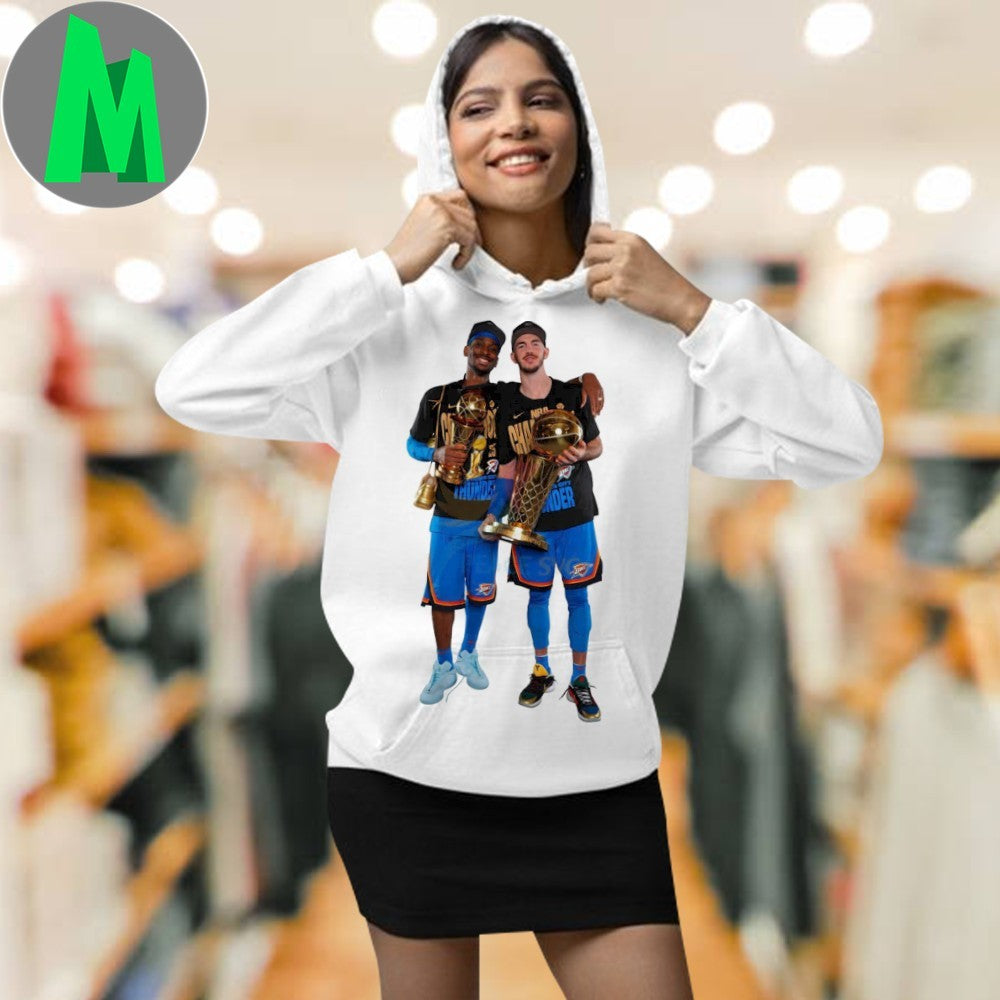 Shai Gilgeous Alexander Alex Caruso 2025 Nba Champions Trophy Pose Shirt
