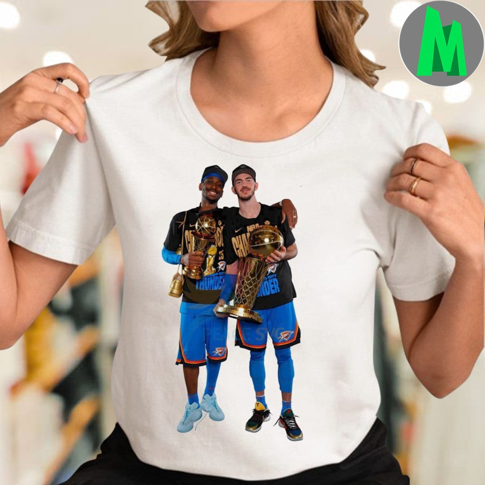 Shai Gilgeous Alexander Alex Caruso 2025 Nba Champions Trophy Pose Shirt