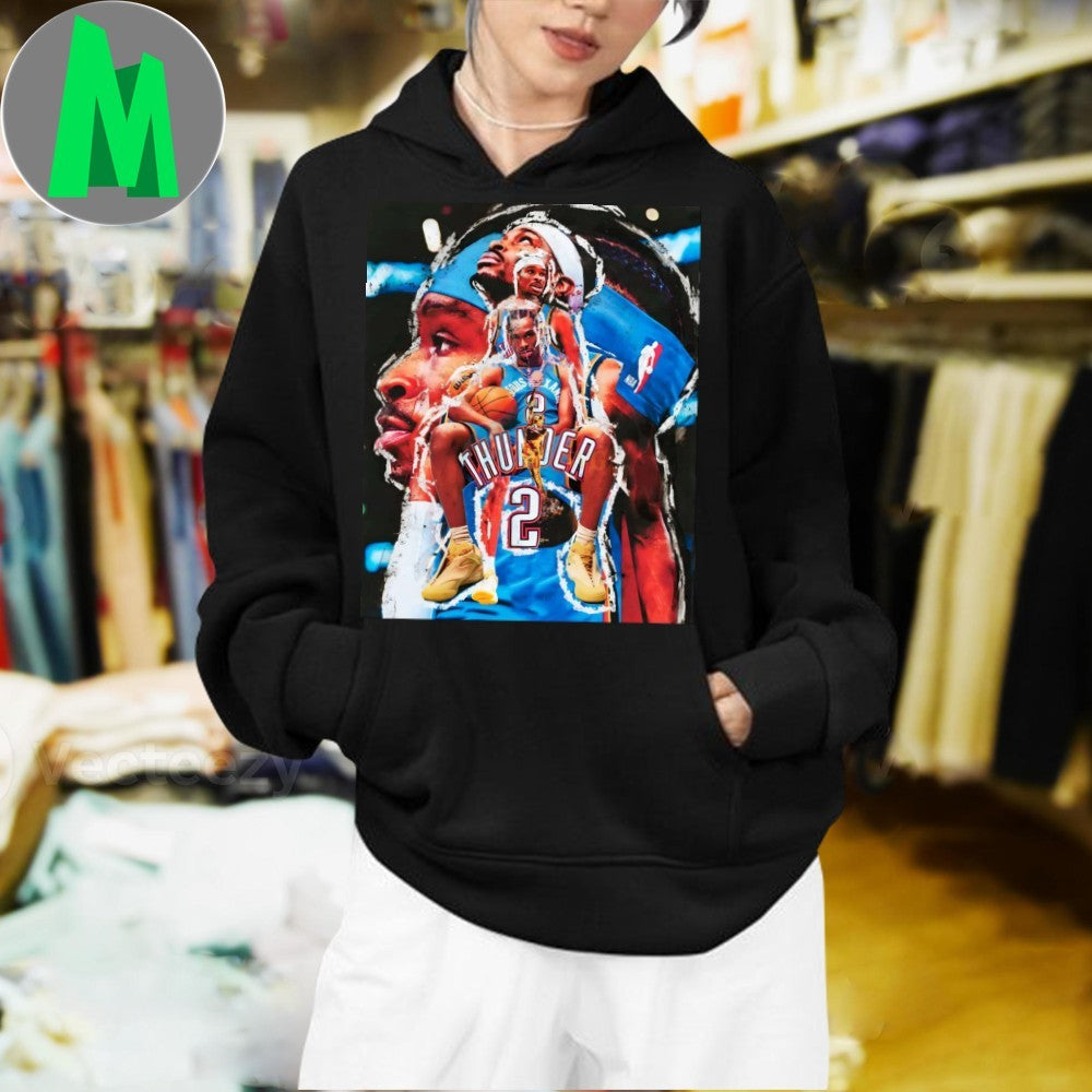 Shai Gilgeous Alexander Mvp Thunder Mixed Media Art Style Shirt