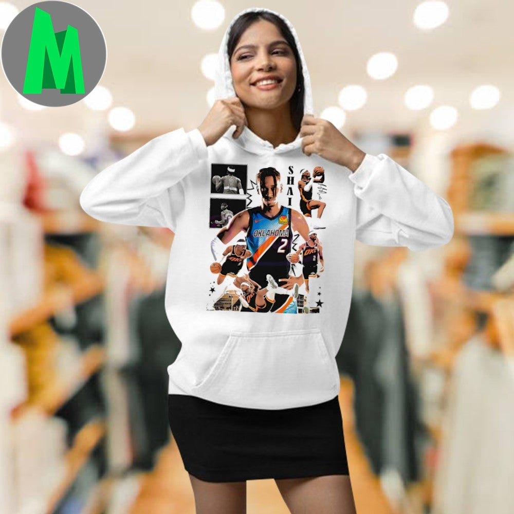 Shai Gilgeous Alexander Oklahoma City Thunder Action Collage Graphic Shirt