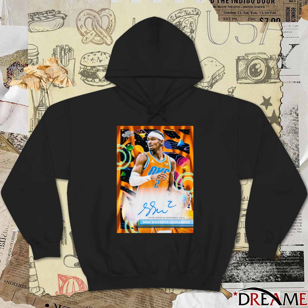 Shai Gilgeous-Alexander Topps Cosmic Chrome Basketball Card Signature t-shirt