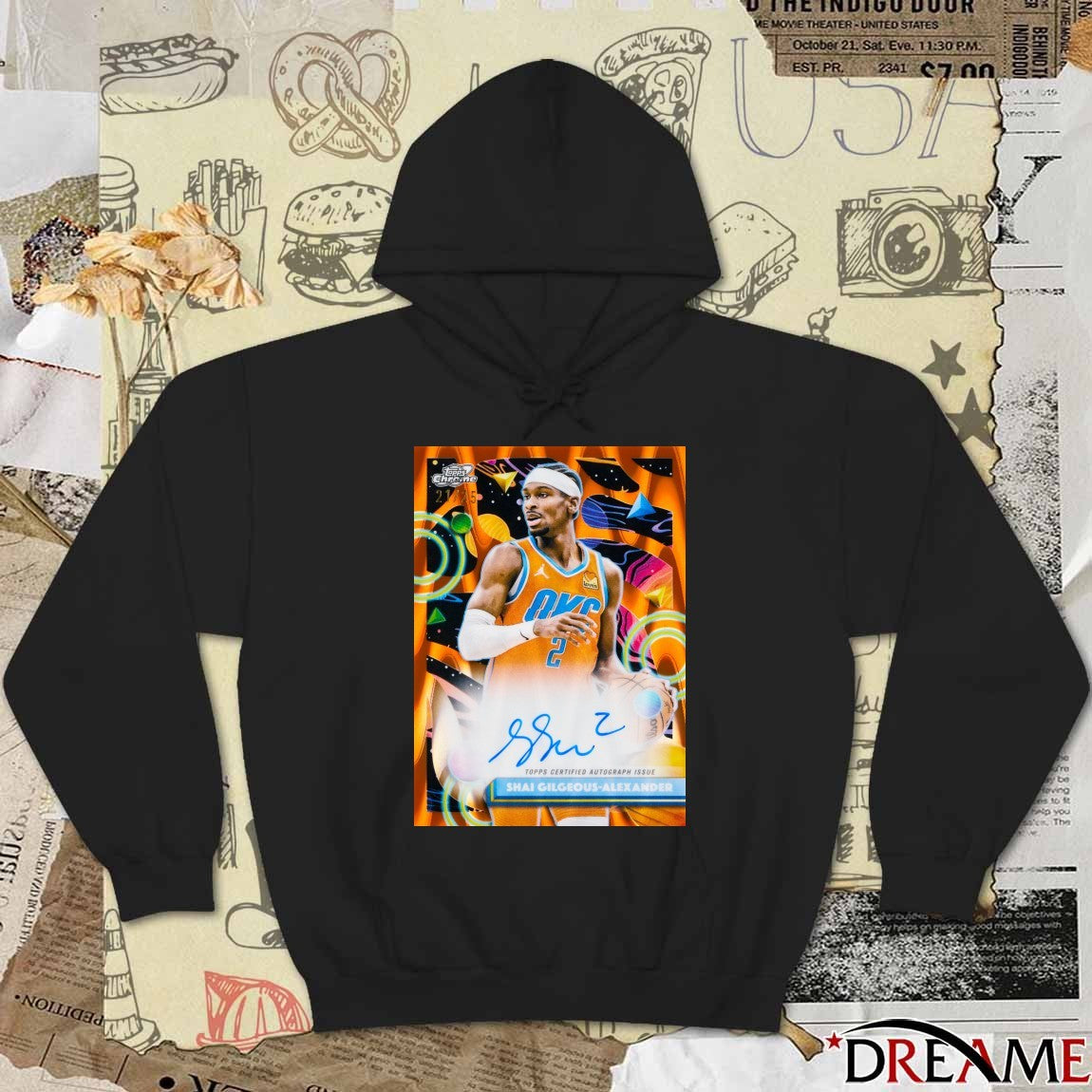Shai Gilgeous-Alexander Topps Cosmic Chrome Basketball Card Signature t-shirt