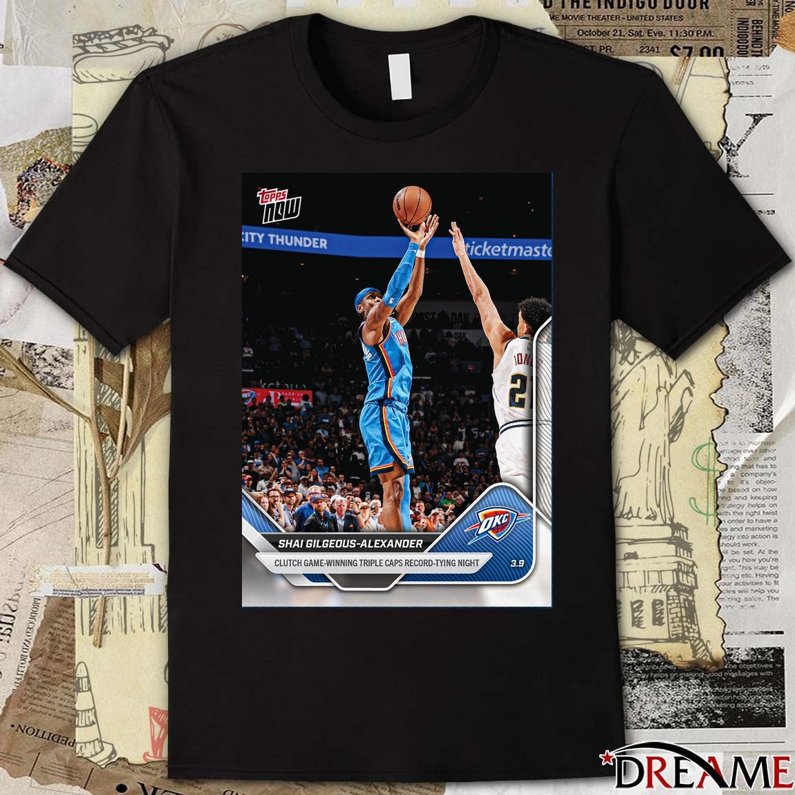 Shai Gilgeous-alexander Clutch Game-winning Triple Caps Record-tying Night t-shirt