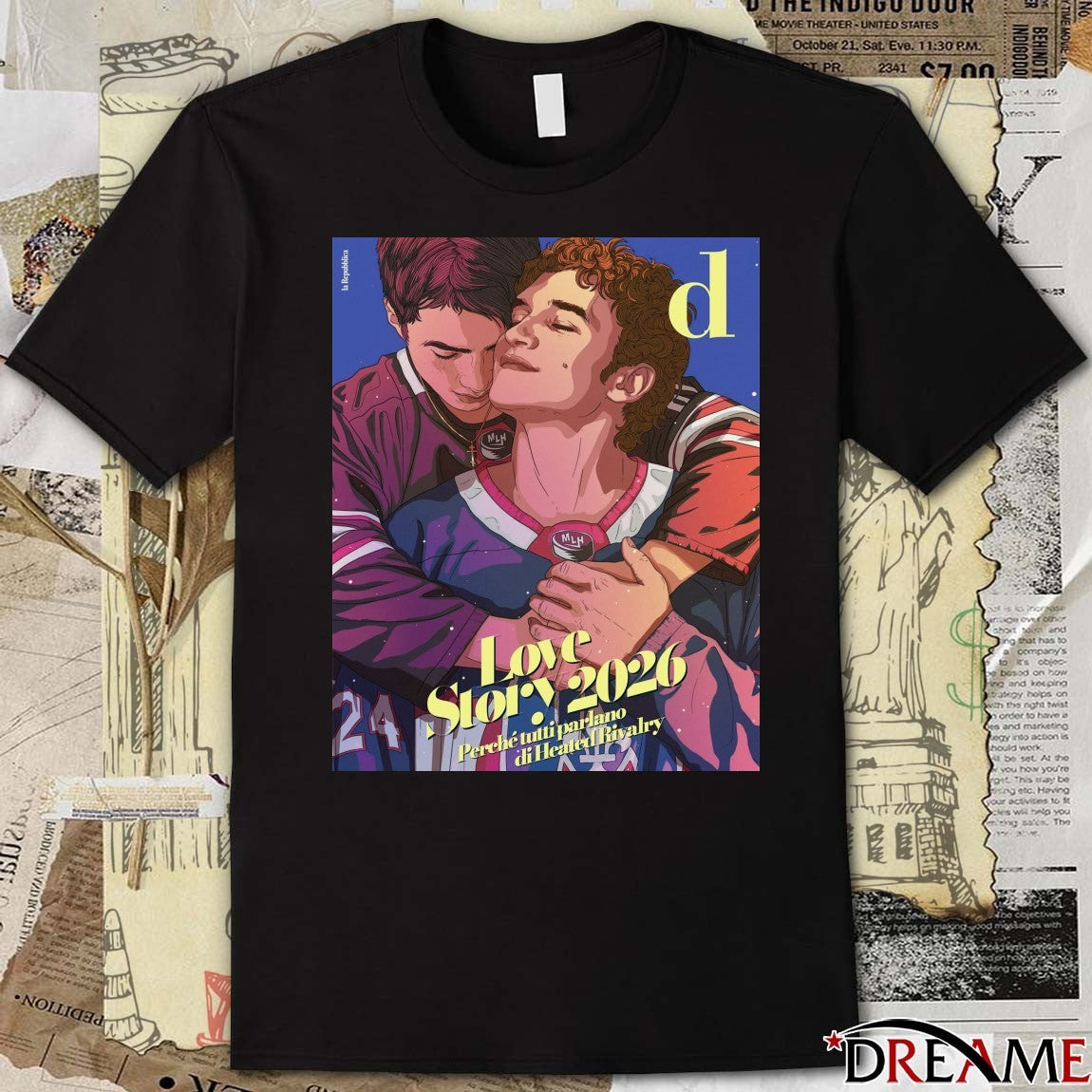 Shane Hollander and Ilya Rozanov Heated Rivalry Love Story 2026 D La Repubblica Poster t-shirt
