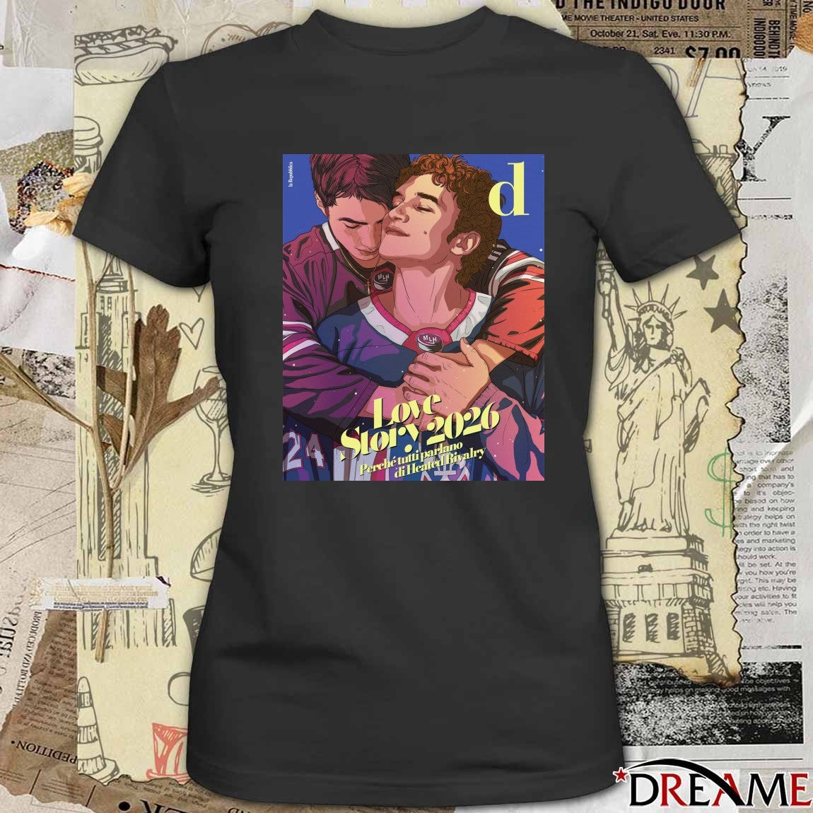 Shane Hollander and Ilya Rozanov Heated Rivalry Love Story 2026 D La Repubblica Poster t-shirt