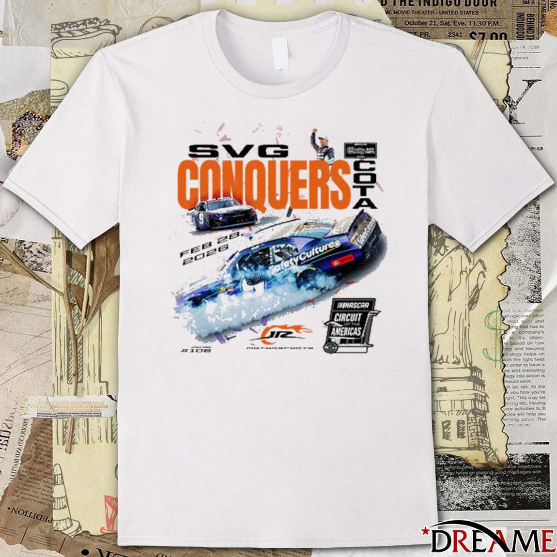 Shane van Gisbergen #9 February 28 2026 Cota Noaps Race Win NASCAR t-shirt