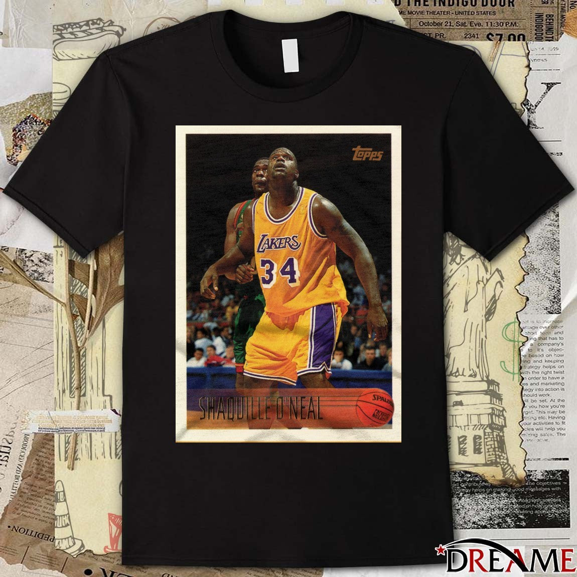 Shaquille O’Neal Los Angeles Lakers 2026 NBA Basketball Topps Trading Card Player t-shirt
